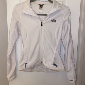 White North Face Zip Up Size XS